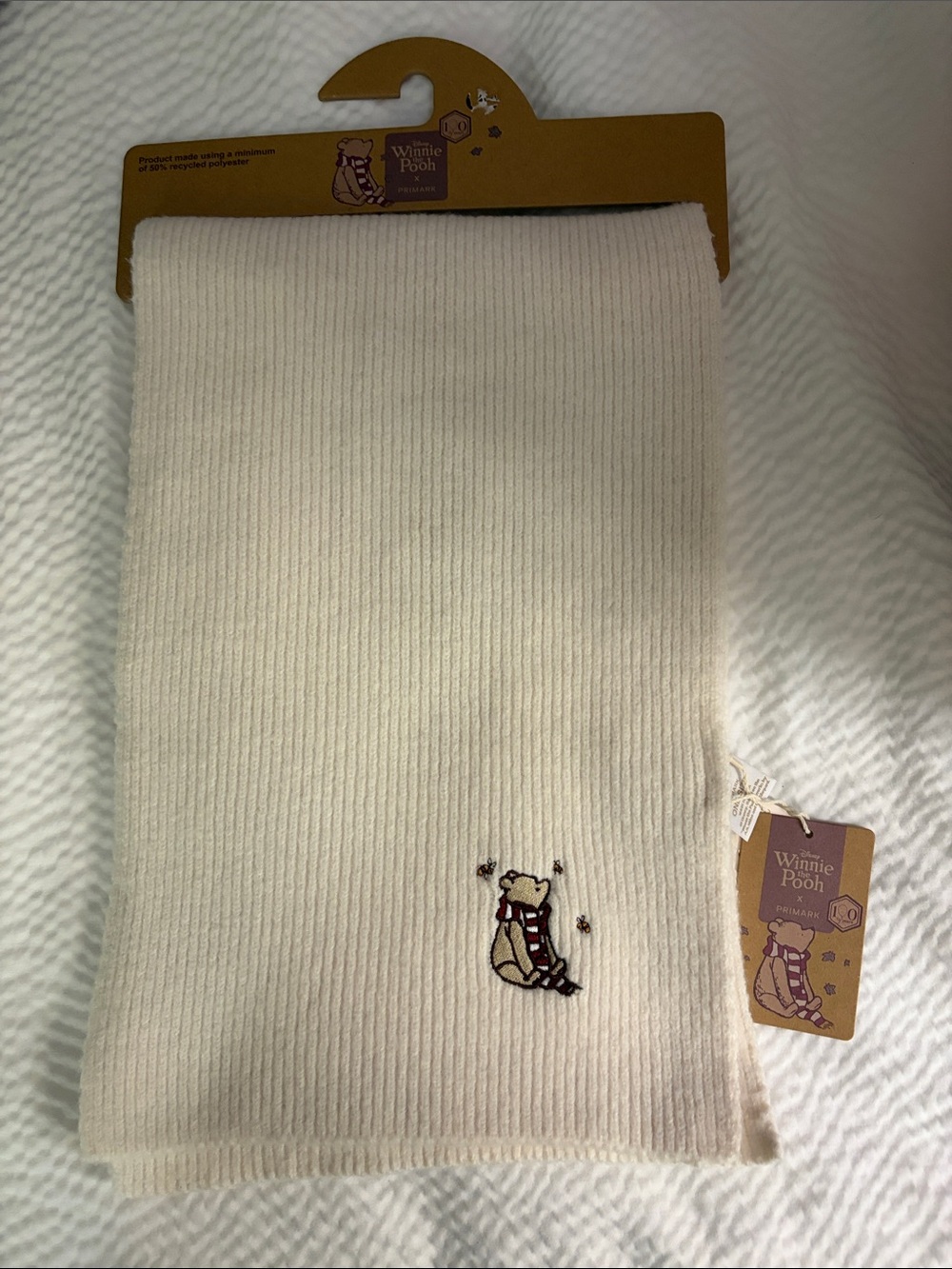 Disney Winnie the Pooh cream scarf